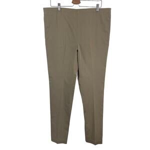 Eskandar Cotton Elastane Pants Tan Pull On 34" Waist